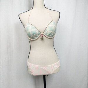 Victoria's Secret Pom Pom Tassel Bikini Set 32C L